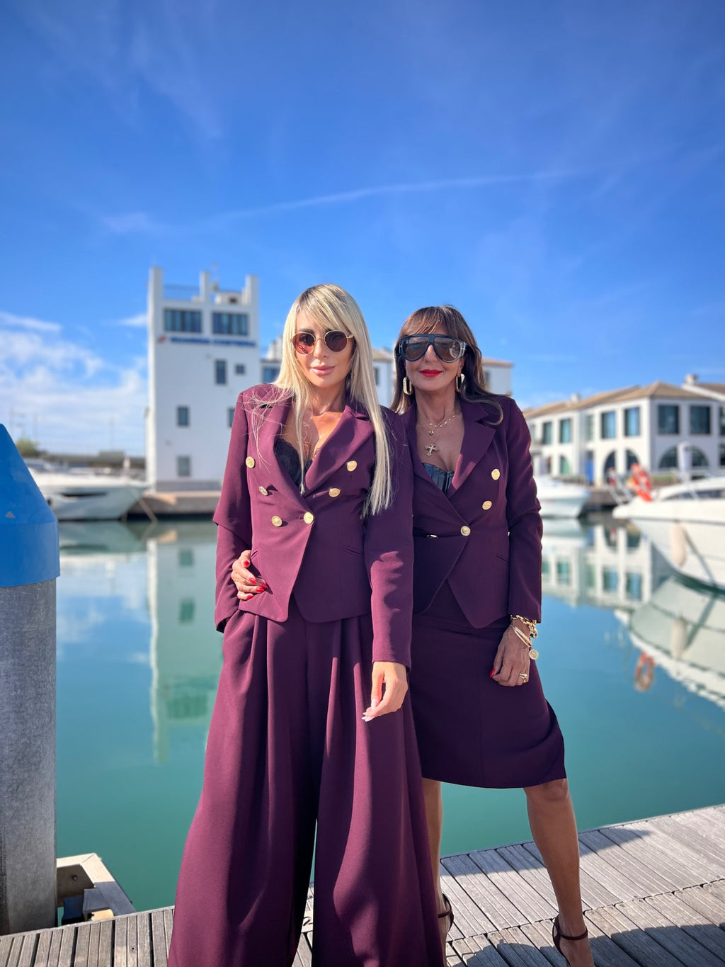 BLAZER DOPPIO PETTO CON BOTTONI DORATI - BORDEAUX