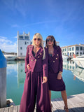 BLAZER DOPPIO PETTO CON BOTTONI DORATI - BORDEAUX