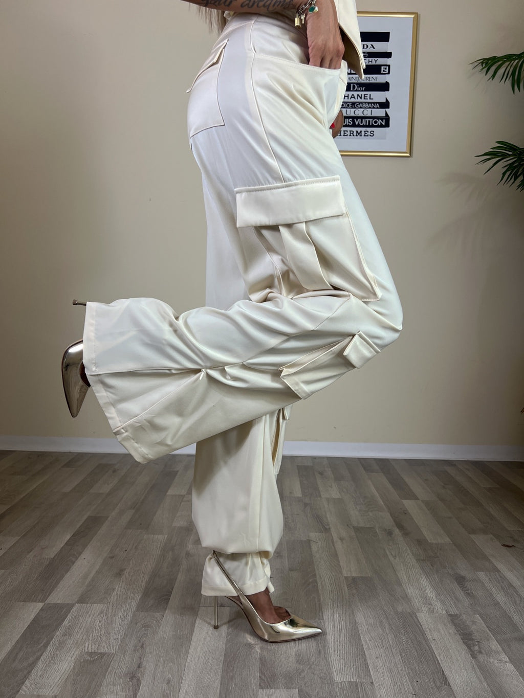 PANTALONE CARGO - BURRO NERO CAMMELLO