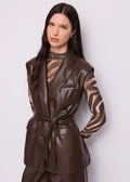 GILET ECOPELLE - MARRONE