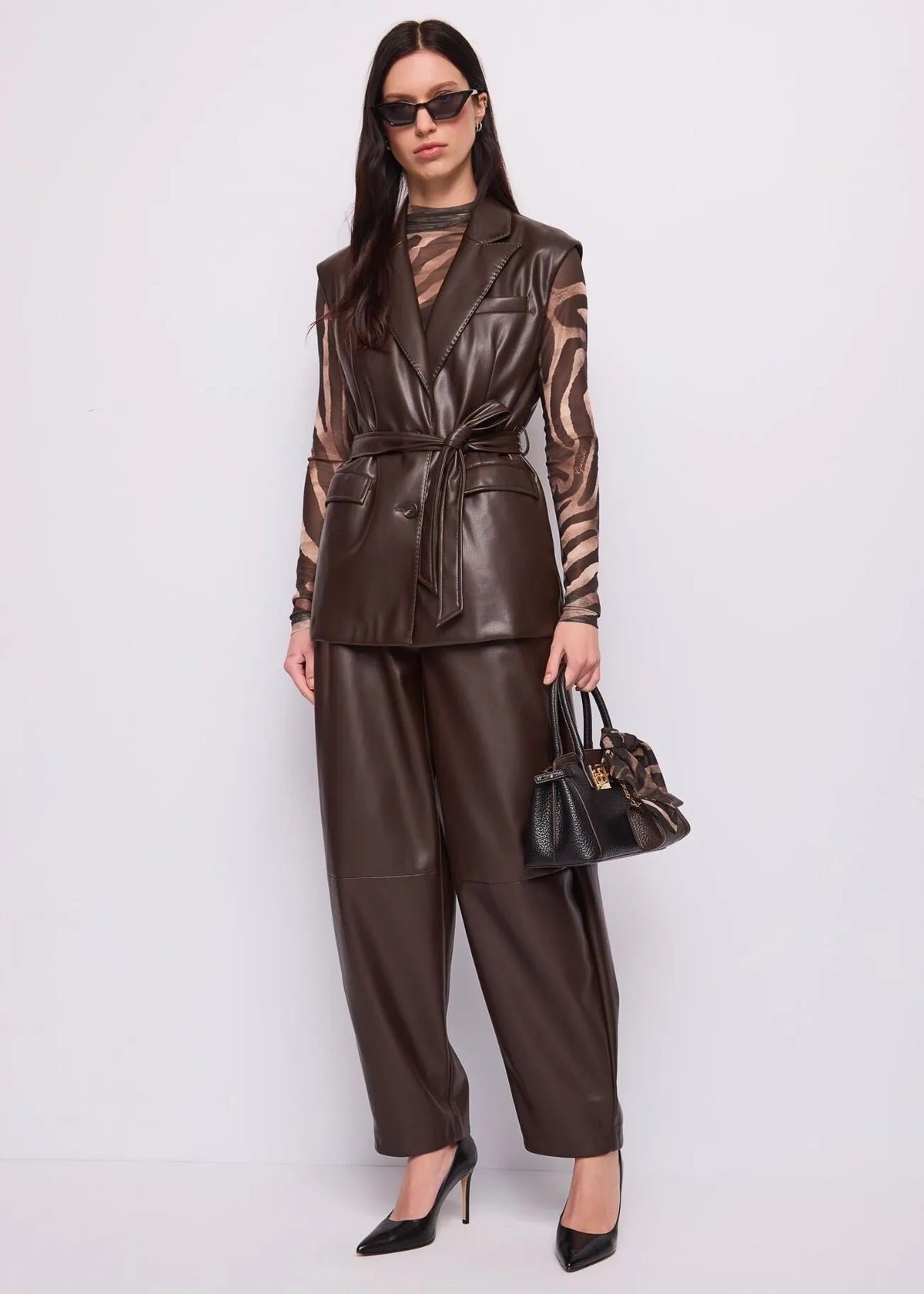GILET ECOPELLE - MARRONE