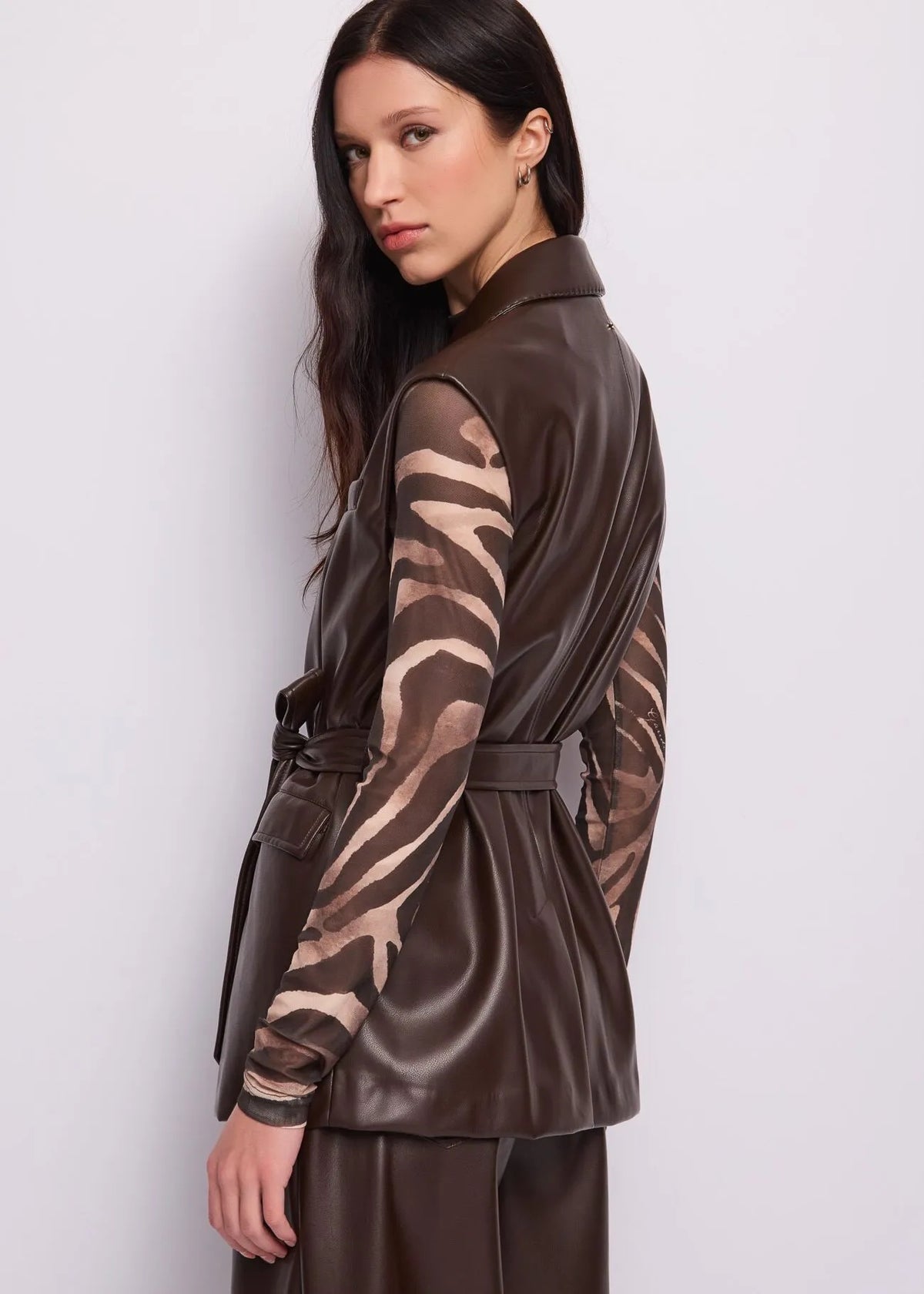 GILET ECOPELLE - MARRONE