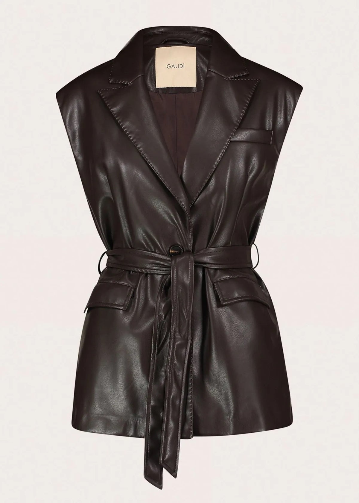 GILET ECOPELLE - MARRONE