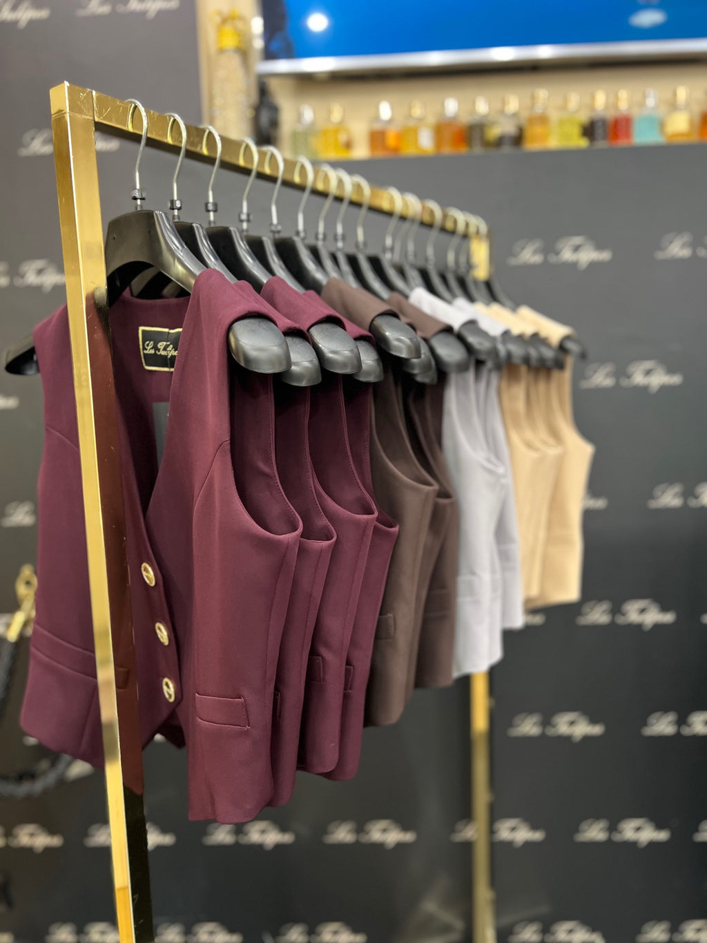 GILET BOTTONI LOGATI ORO - VARI COLORI
