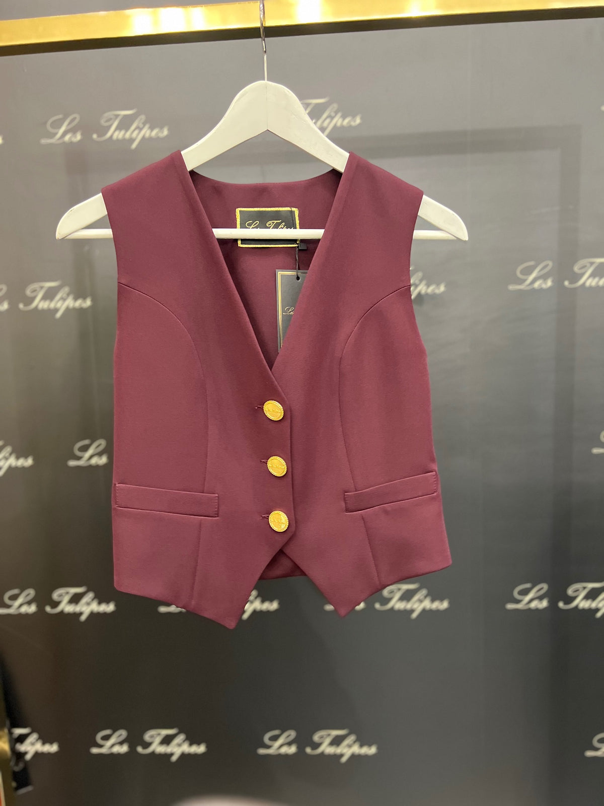 GILET BOTTONI ORO LOGATI - BORDEAUX