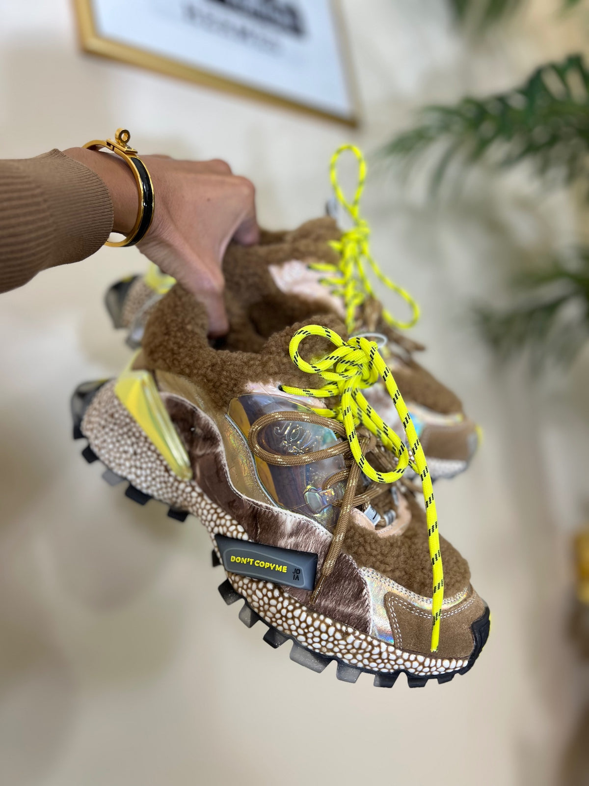 SNEAKERS PELLICCIA - CAMMELLO GIALLO