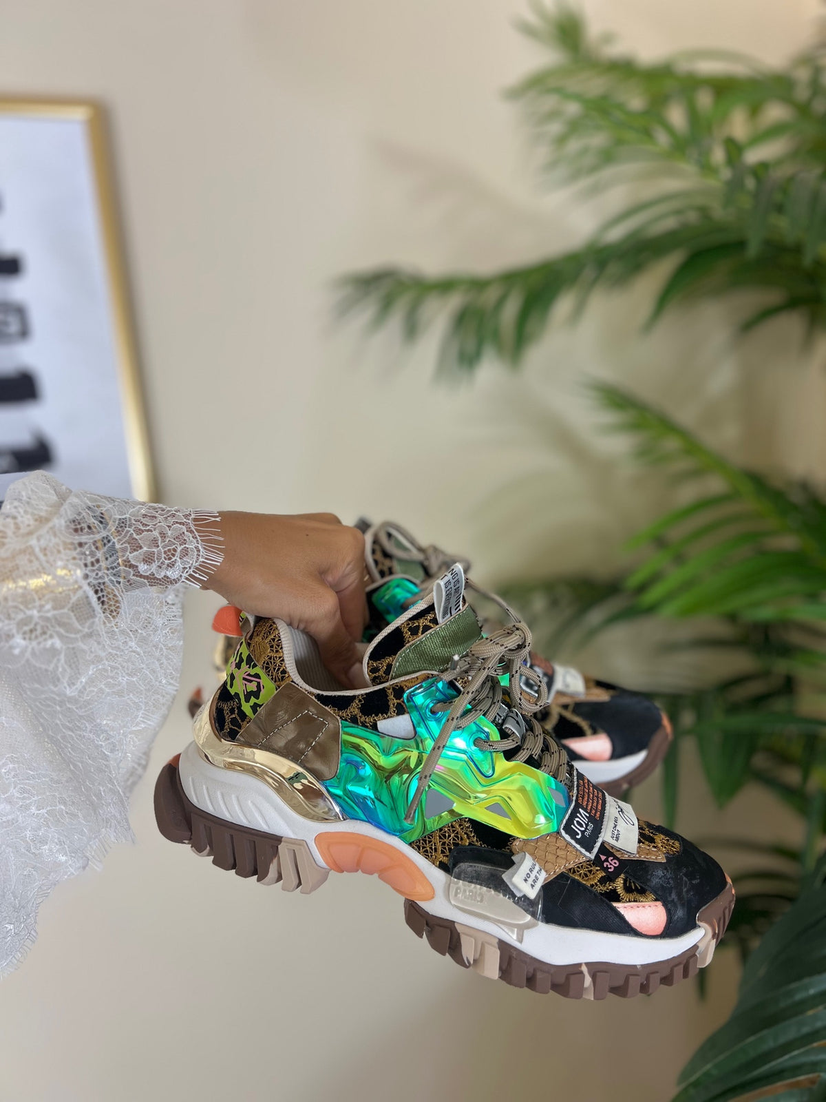 SNEAKERS - NERO MULTICOLOR