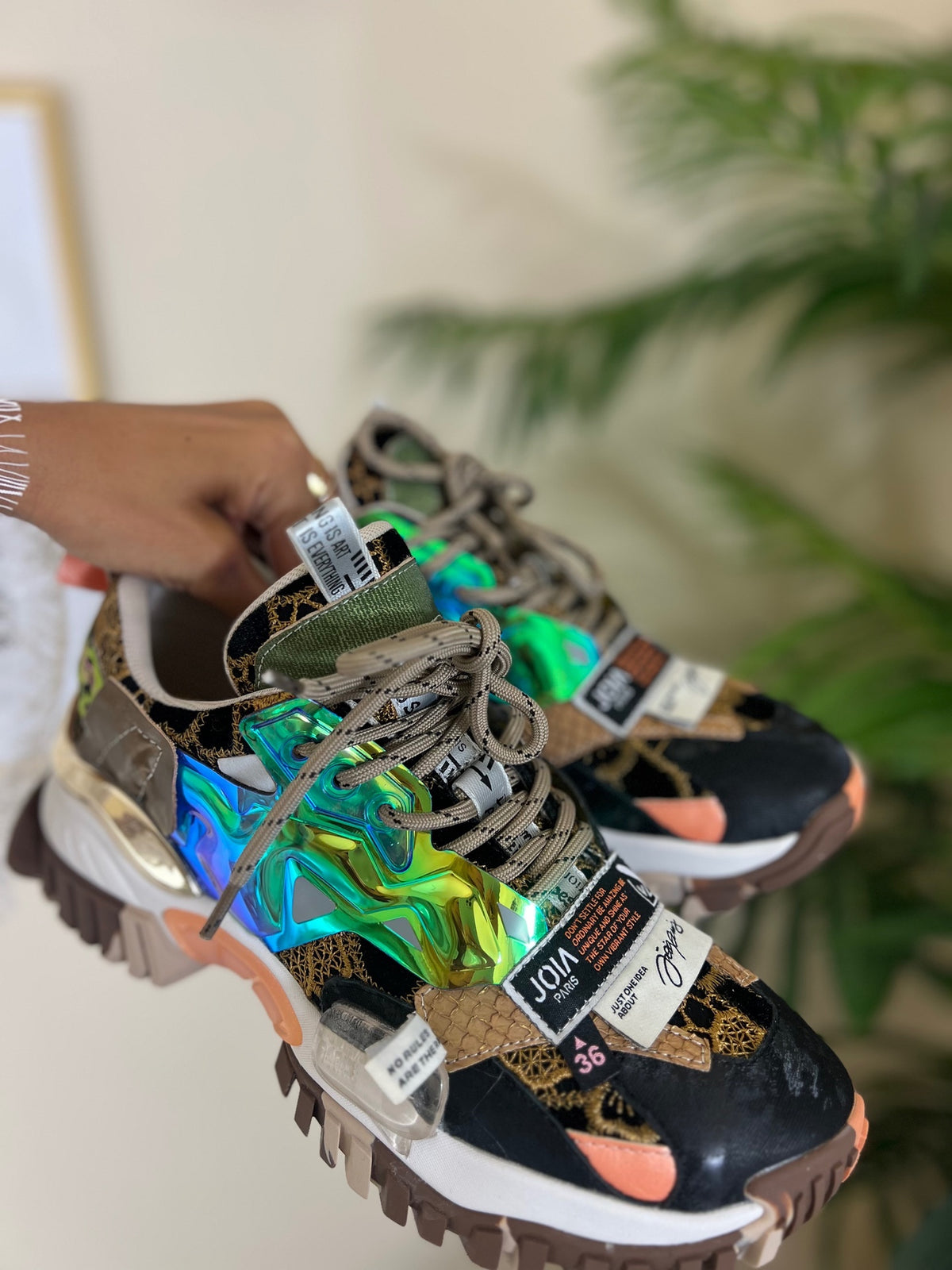 SNEAKERS - NERO MULTICOLOR