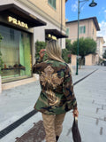 GIACCA MILITARE CON DIPINTO A MANO