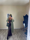 CARDIGAN MOHAIR - VERDE