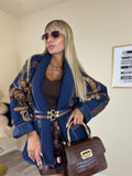 GIACCA IMBOTTITA OVER - BLU MARRONE