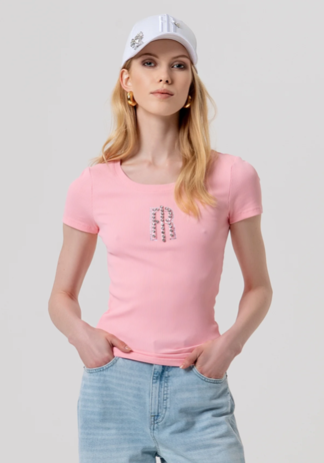 Fracomina - T-Shirt Slim A Costine