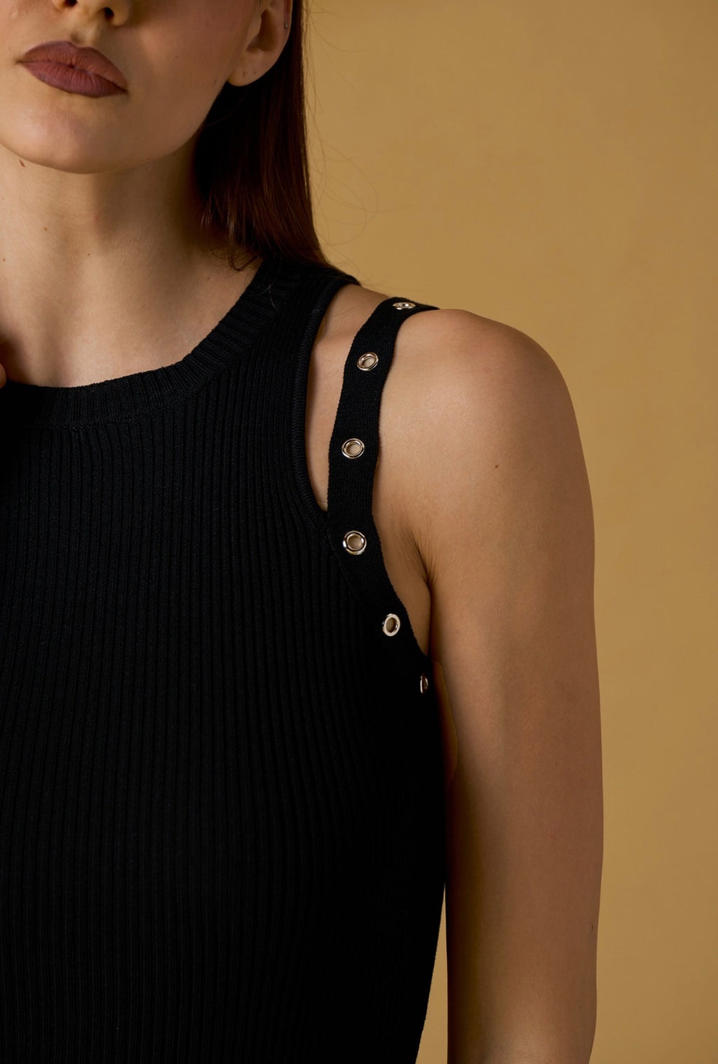 No Secrets - Abito Lungo In Maglia Anelli