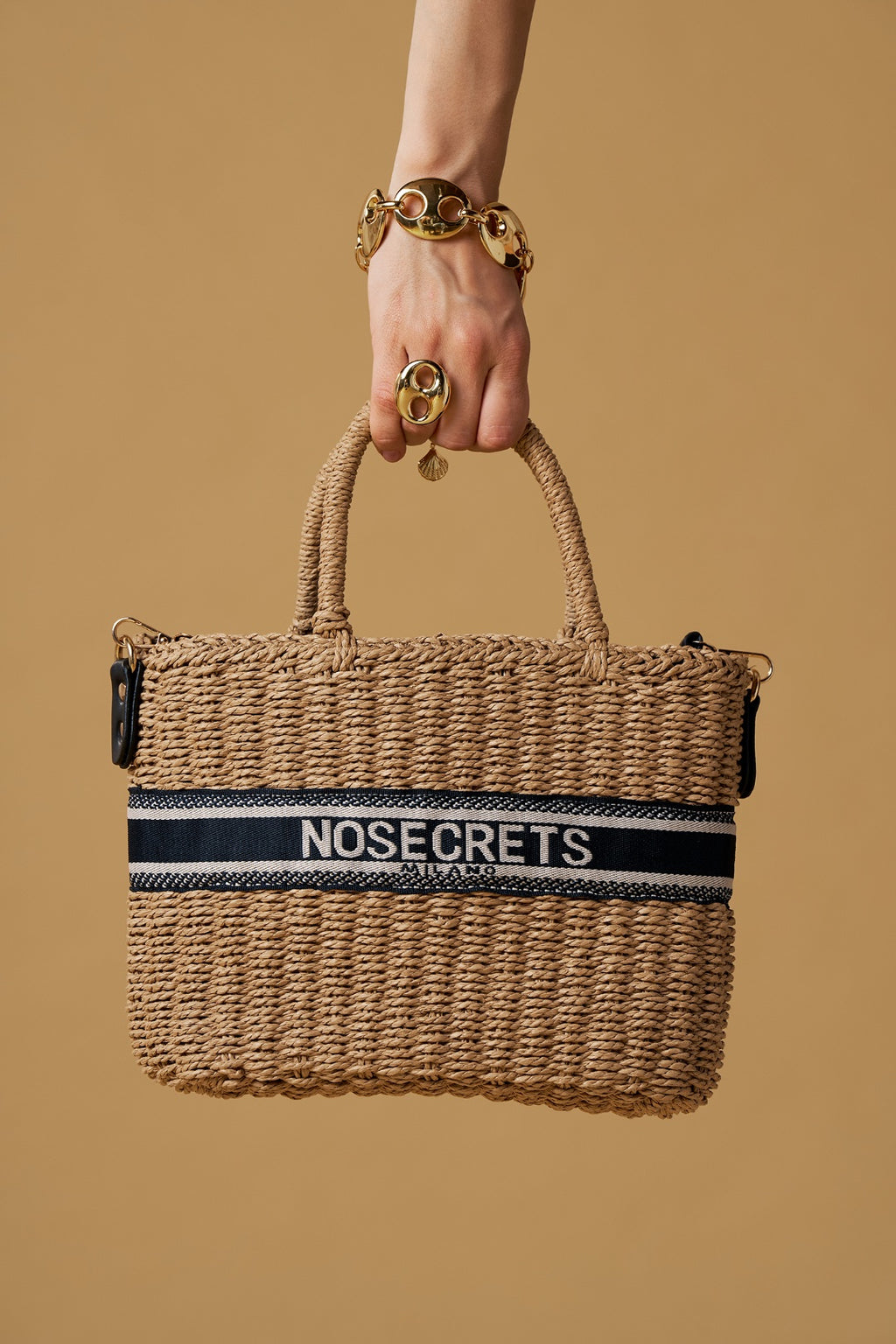 No Secrets - Borsa Tracolla Nosecrets Paglia
