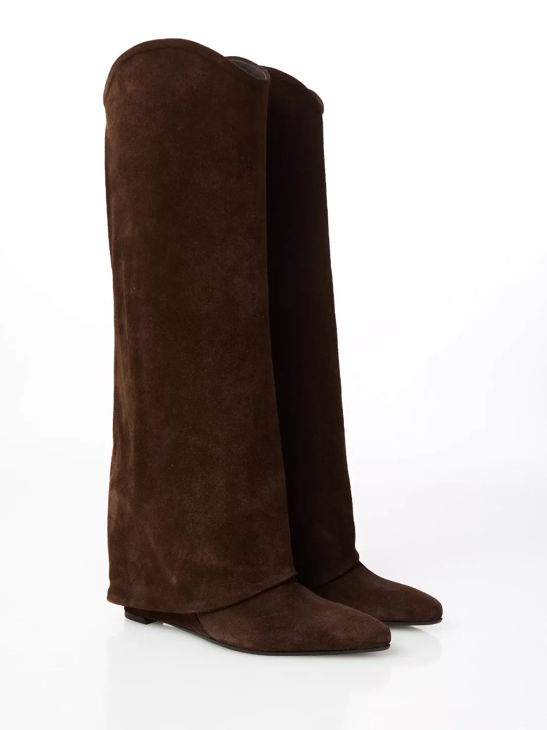 Stivale In Pelle Con Zeppa