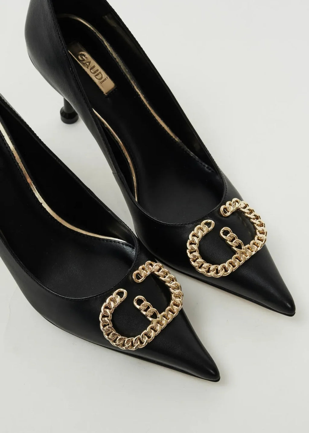 Décolleté nere in pelle